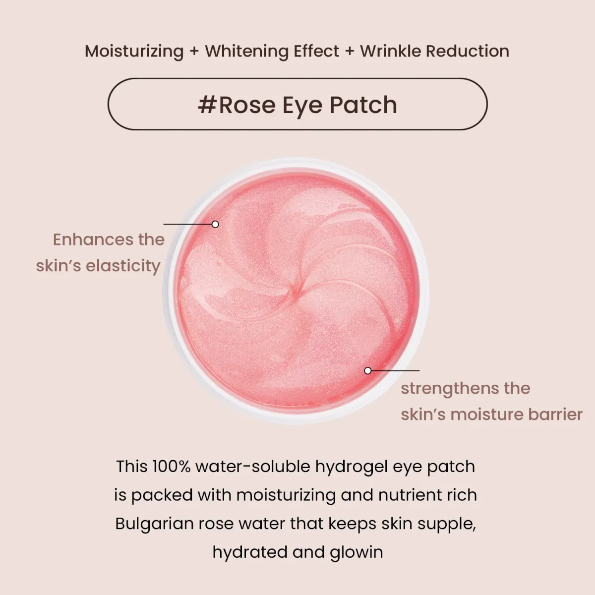 HEIMISH BULGARIAN ROSE WATER HYDROGEL EYE PATCH 60PCS