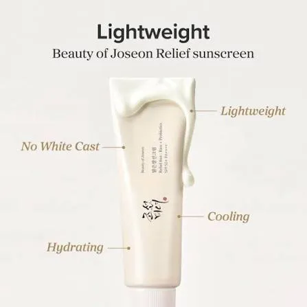 BEAUTY OF JOSEON SUNSCREEN RELIEF SUN (RICE +PROBIOTICS) SPF 50+ PA++++ 50ML