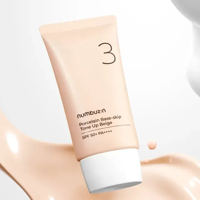 Numbuzin No.3 Porcelain Base-skip Tone Up Beige SPF50+ 50ml