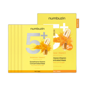 NUMBUZIN No.5+ Glutathione Vitamin Concentrated Mask Set (5 sheets)