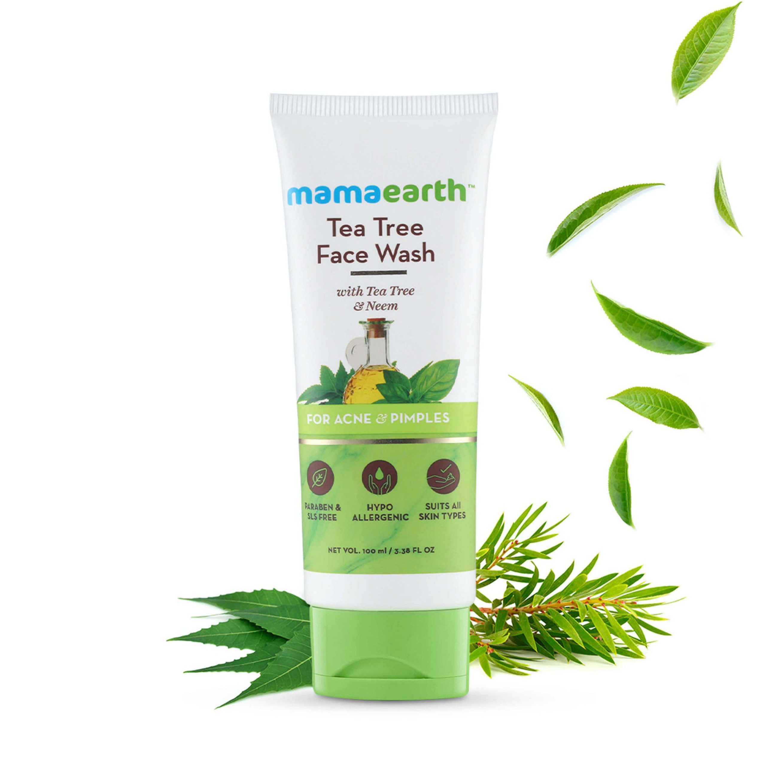 Mamaearth tea tree facewash for acne & pimples – 100ml