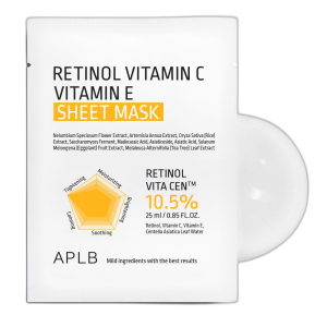 APLB Retinol Vitamin C Vitamin E Sheet Mask 25ml