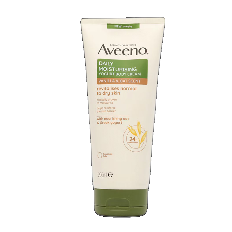Aveeno Daily Moisturising Yogurt Body Cream Vanilla & Oat Scent 200ml