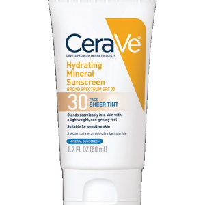 Cerave Hydrating Mineral Sunscreen SPF 30 Face Sheer Tint 50ml