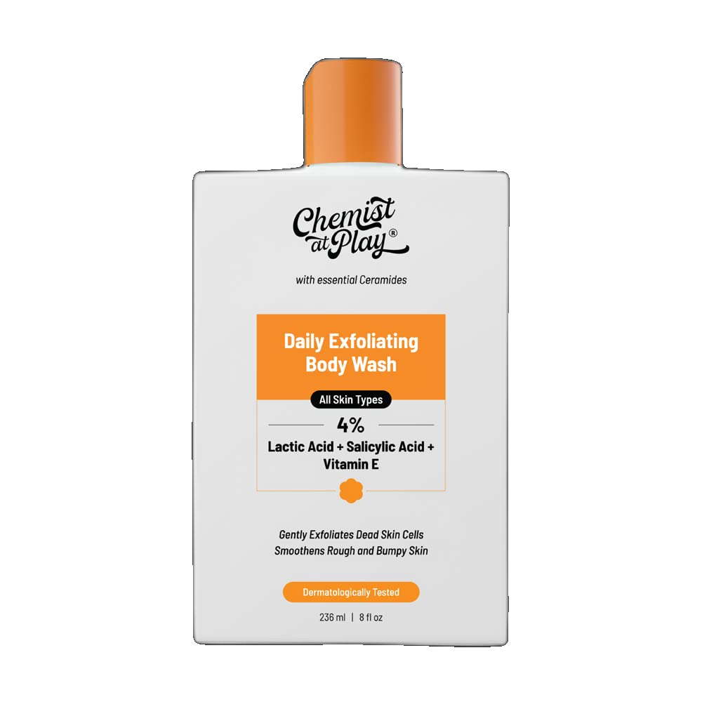 Chemist At Play 4 Percent lactic + Salicylic Acid+ vitamin E Exfoliating Body Wash 236ml