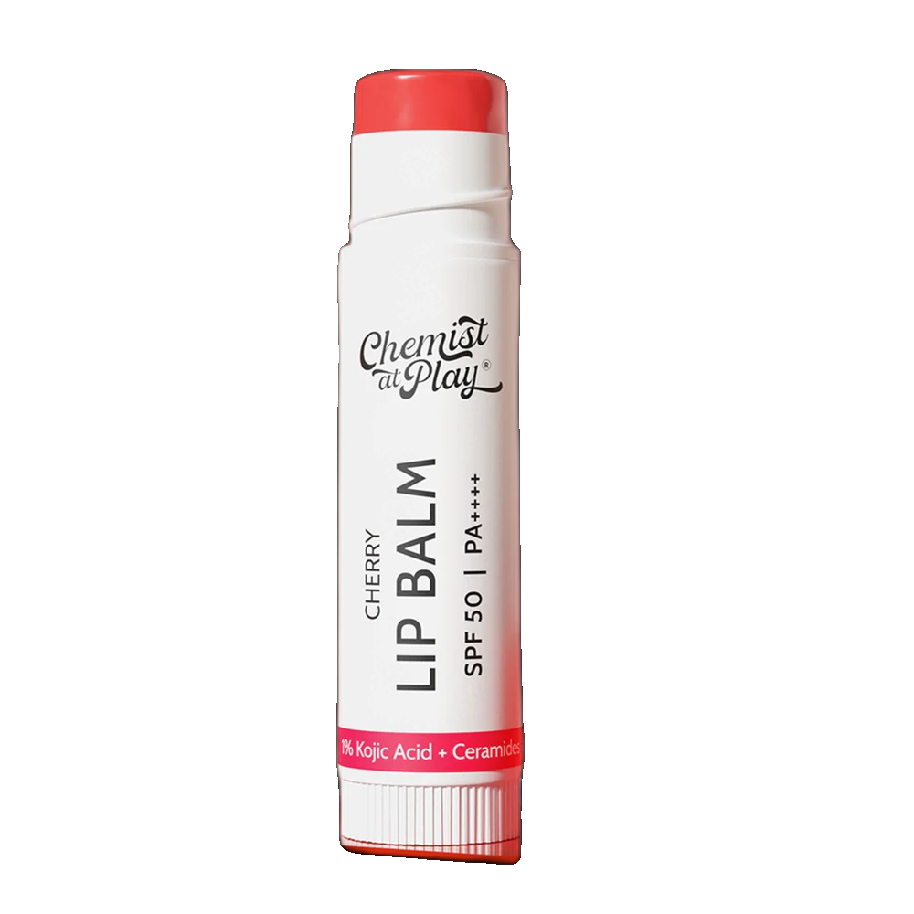 Chemist at Play Cherry Lip Balm for Chapped & Pigmented Lips SPF 50 PA++++ & Kojic Acid 4.5g