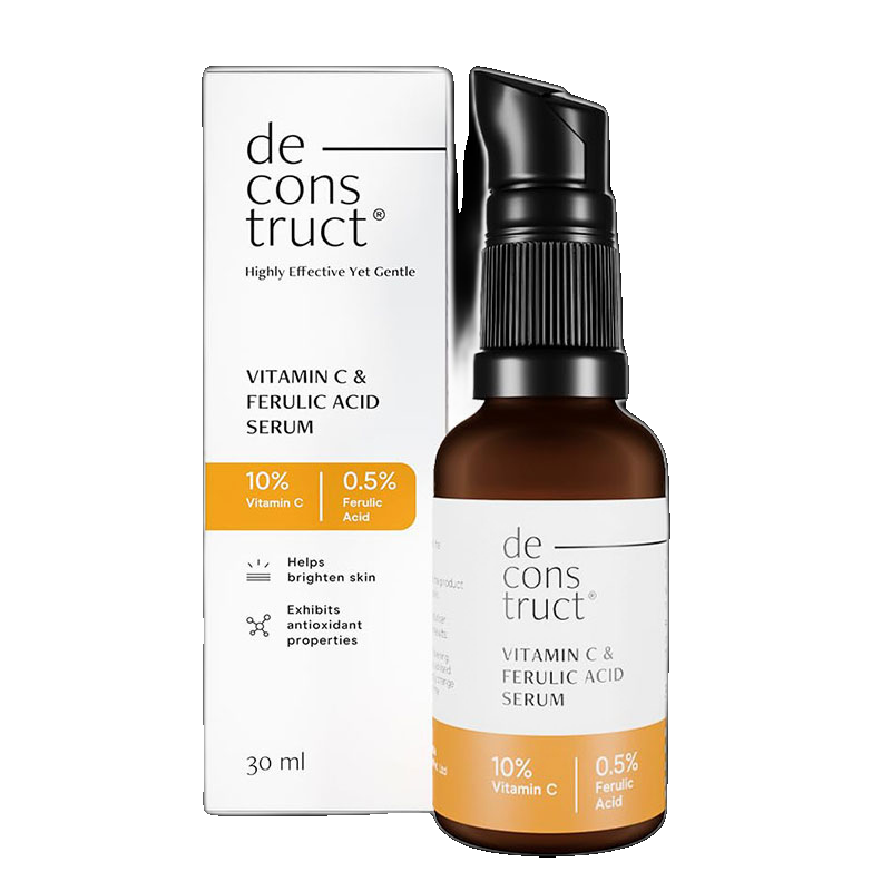 Deconstruct Vitamin C Serum For Face – 10% Vitamin C + 0.5 % Ferulic Acid – 30ml