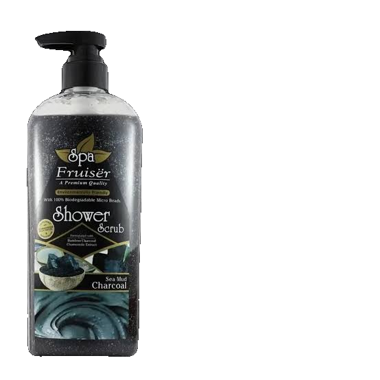 Fruiser Charcoal Sea Mud Shower Scrub – 730ml