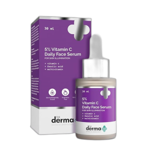 The Derma Co 5% Vitamin C Daily Face Serum with Ferulic Acid & Multivitamin 30ml