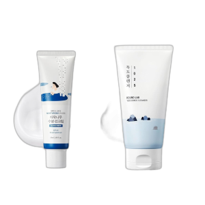 ROUND LAB Dokdo Cleanser (150ml) & Birch Juice Sun Cream (50ml) Fresh Clean & UV Protect Duo