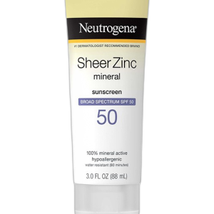 Neutrogena Sheer Zinc Mineral Face Sunscreen Lotion with Broad Spectrum SPF 50 – 88ml