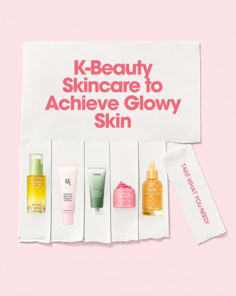 K-Beauty skincare products for glowing skin